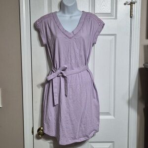 NWOT Sonoma Tie Waist Dress Lavender Size XS